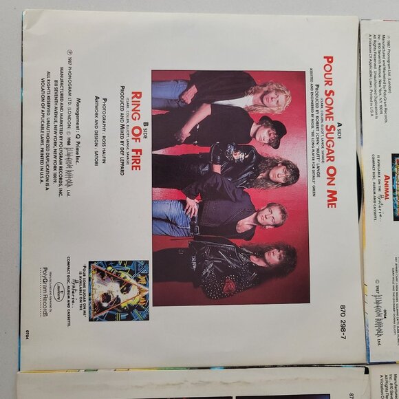 Def Leppard 4 Vinyl records Animal, Hysteria, Women and Pour Some Sugar on Me - Picture 6 of 16